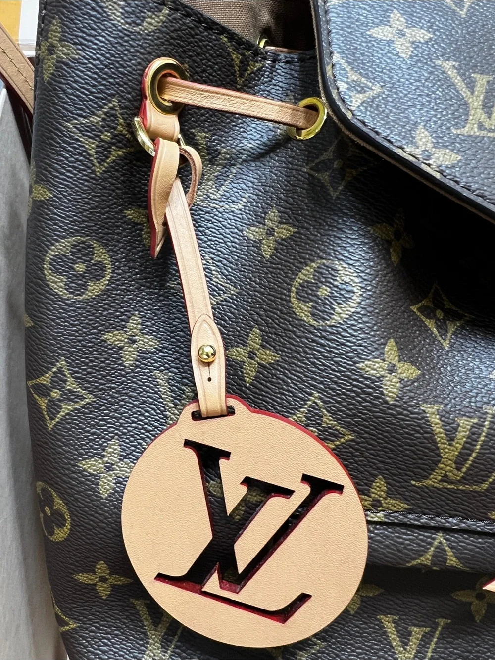 Louis Vuitton Monogram Canvas Backpack in Brown and Vachetta